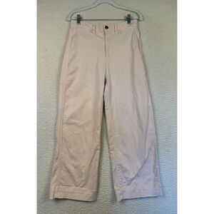 GAP Pants Womens 4 Light Pink High‎ Rise Wide Leg Crop Chino Spring Casual
